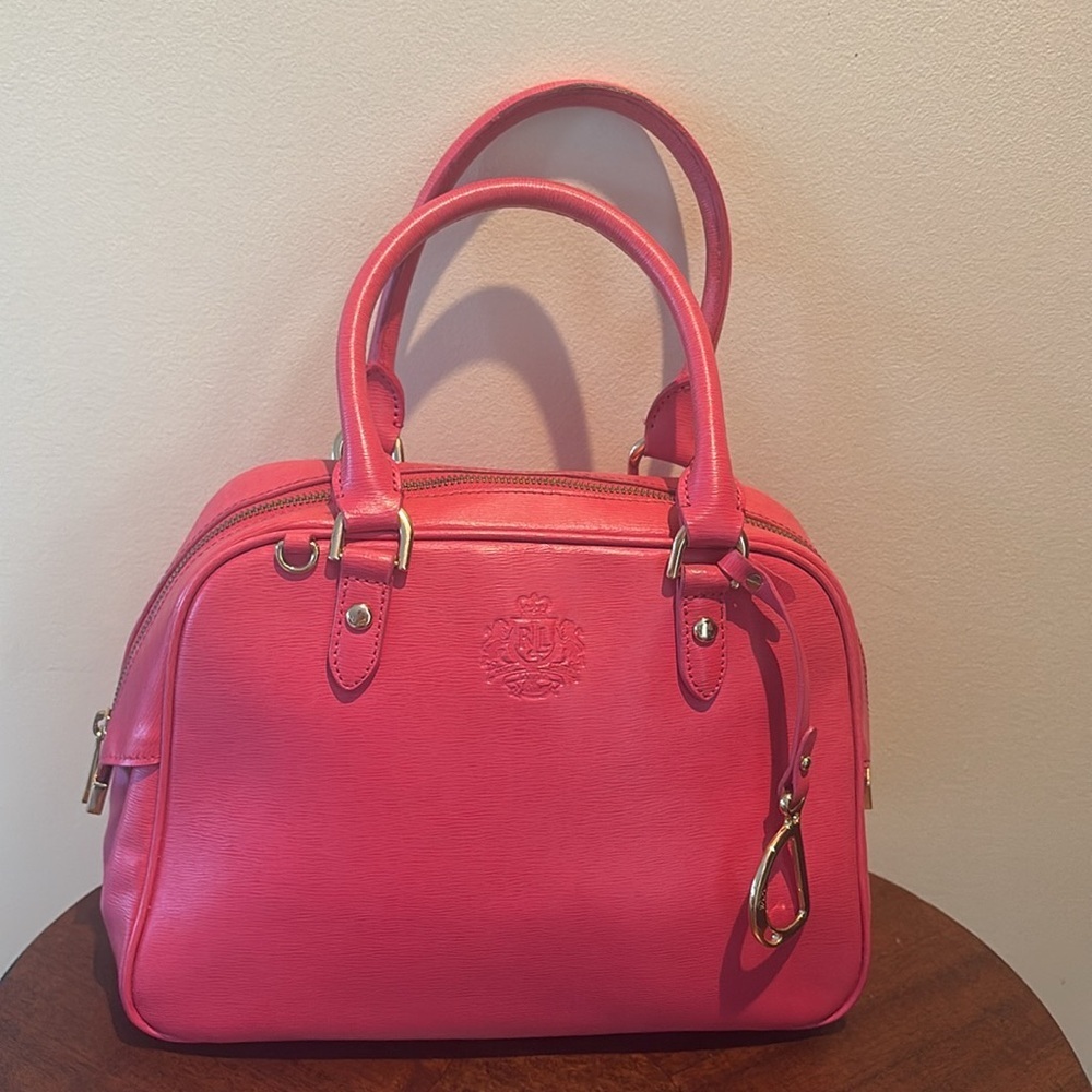 Ralph Lauren   Satchel   Beautiful Leather  Pink  Goldtone hardware